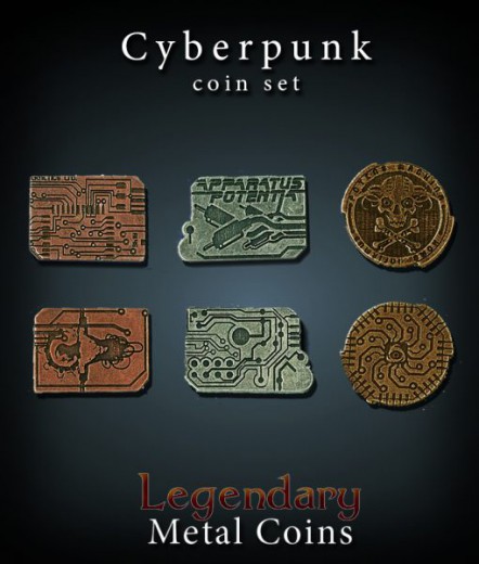 Legendary Metall Münzen Set Cyberpunk