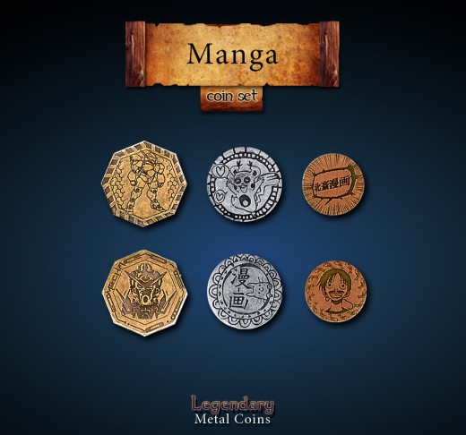 Legendary Metal Coins: Manga Set