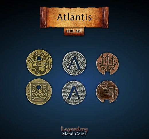 Legendary Metal Coin Set Atlantis