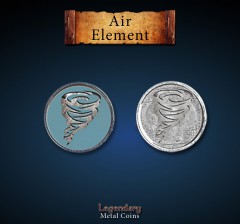 Legendary Metal Coins: Air Element Set