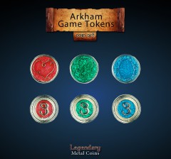 Legendary Metal Coin Set Arkham Game Tokens